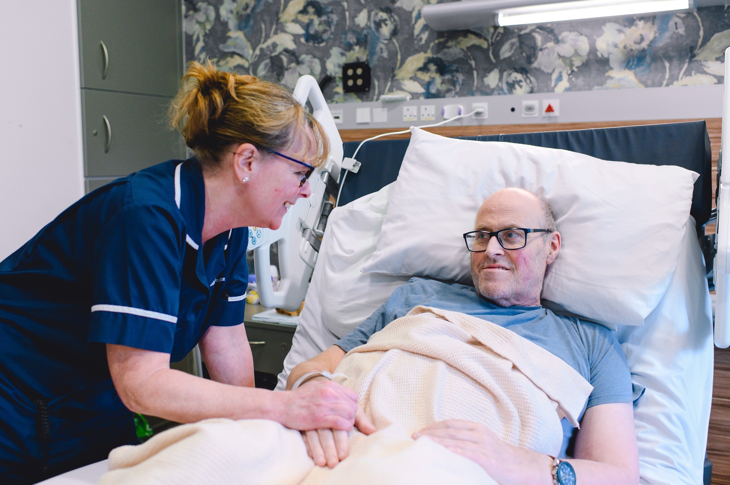Nurse Charlie and a patient